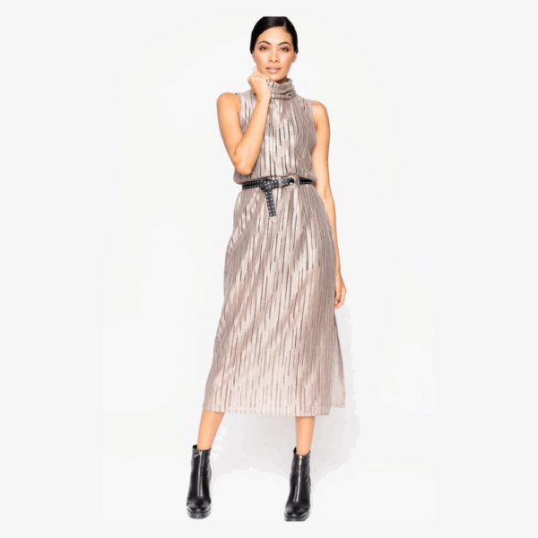 Lace Midi Αμάνικο Ανοιχτό Φόρεμα
