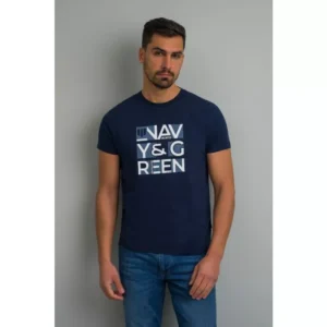 Navy&Green Μπλε T-Shirt