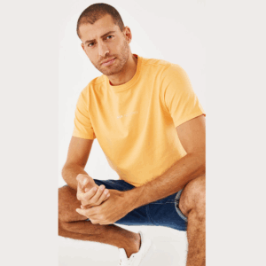 Mexx T-Shirt Πορτικαλί Με  Λαιμόκοψη
