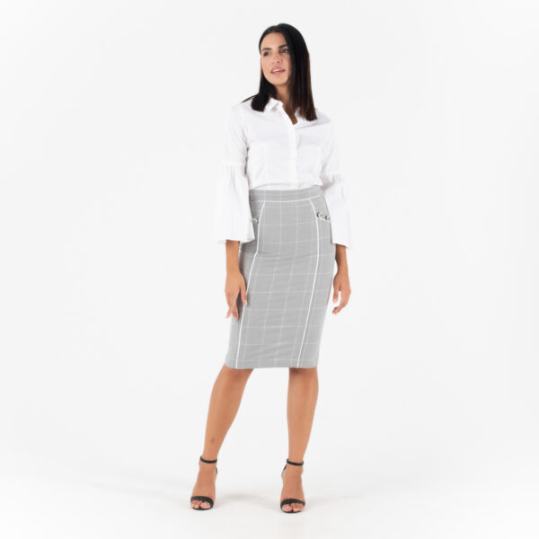 Lace Midi Ελαστική Φούστα - Image 3
