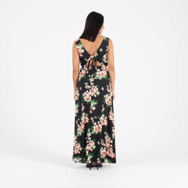 Forel Μαύρο Μακρύ Φόρεμα Floral - Image 3