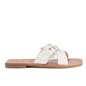 Ted Baker Άσπρο Δερμάτινο Σανδάλι με αγκράφα JOSEEI 251045