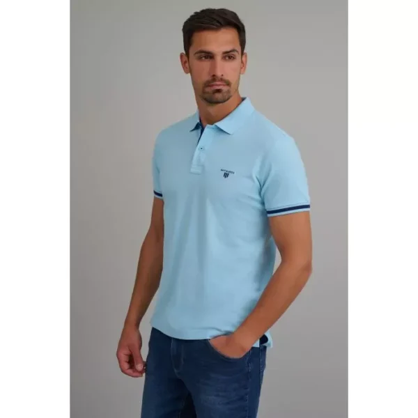 Navy & Green Μπλουζάκι Πικέ Polo Young Line - Image 4