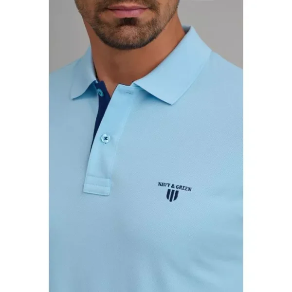 Navy & Green Μπλουζάκι Πικέ Polo Young Line - Image 5