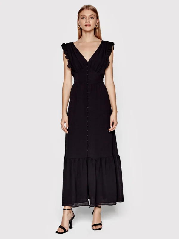 Liu Jo Μaxi Μαύρο Φόρεμα Regular Fit - Image 4