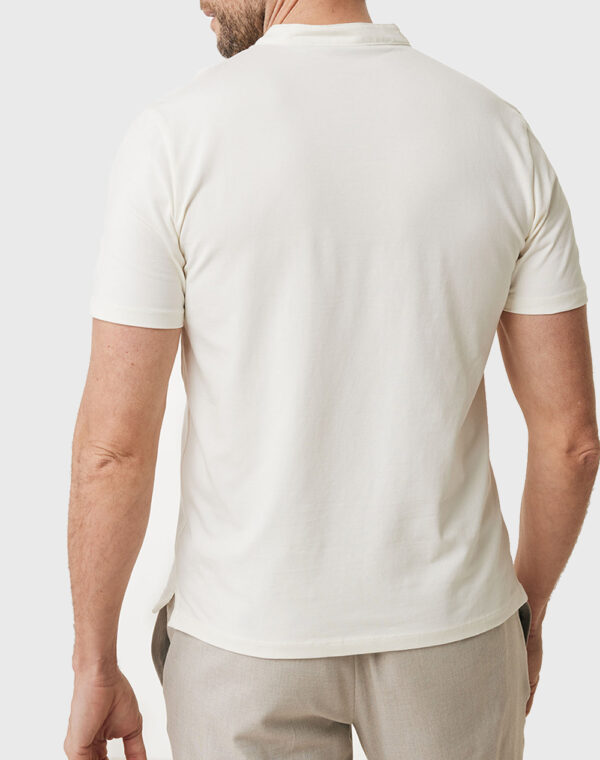 Mexx Polo Mονόχρωμο Εκρού με Mao Γιακά με Κοντό Μανίκι - Image 2