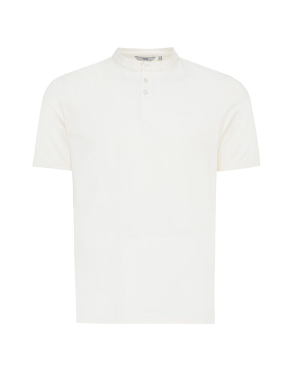 Mexx Polo Mονόχρωμο Εκρού με Mao Γιακά με Κοντό Μανίκι - Image 4