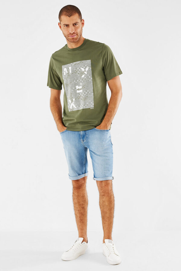 Mexx Fashion T-Shirt Χακί με Στάμπα - Image 5
