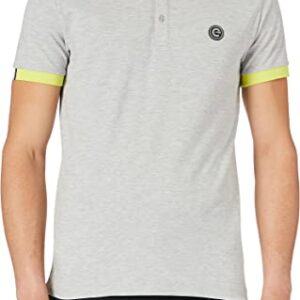Mexx Μπλούζα Polo Γκρί Ανοιχτό με Γιακά και Κοντό Μανίκι