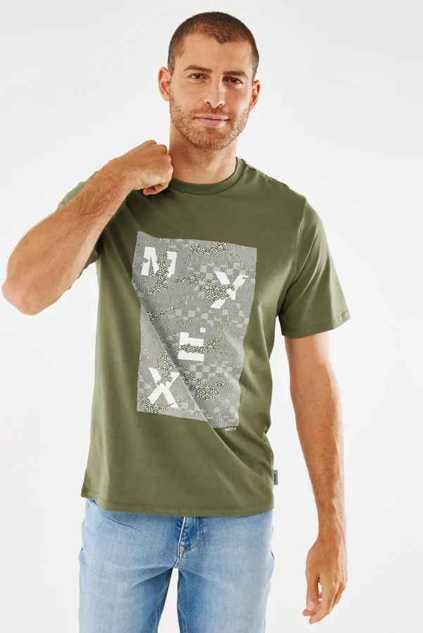 Mexx Fashion T-Shirt Χακί με Στάμπα