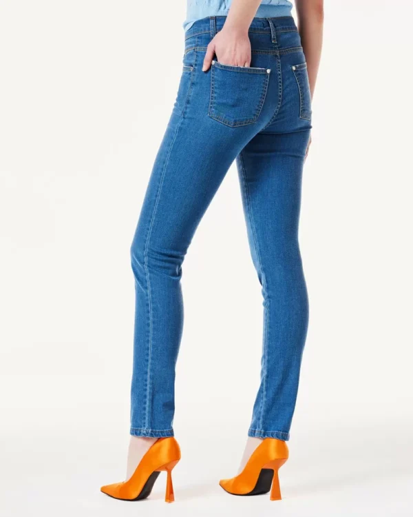 Forel Παντελόνι Τζιν Denim Μπλέ σε Στενή Γραμμή - Image 4