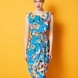 Forel Φόρεμα Μπλέ Floral by Vassilis Zoulias