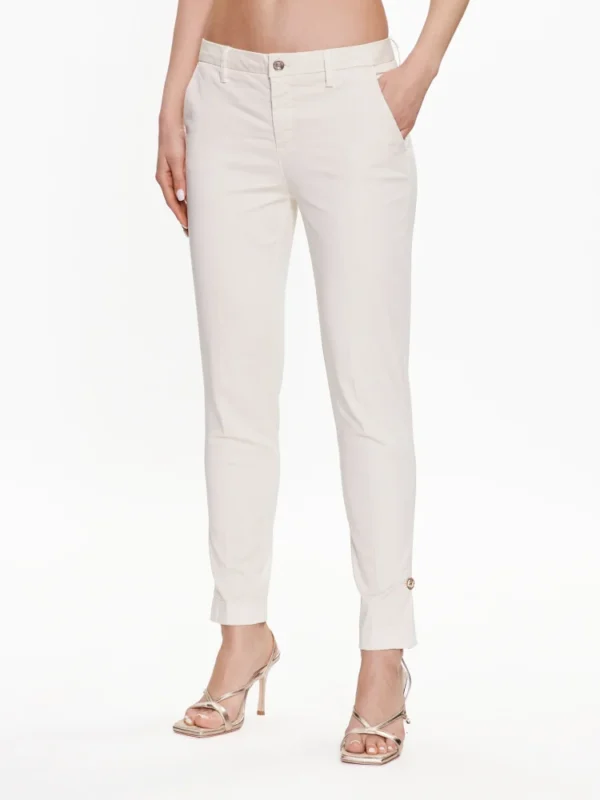 Liu Jo Παντελόνι Chino Εκρού Regular Fit - Image 5