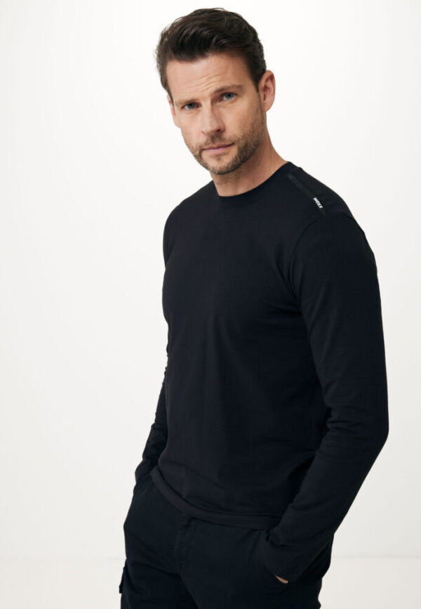 Mexx Μακρυμάνικο T-Shirt Μπλουζάκι Mαύρο