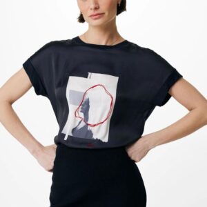 Mexx Fashion Γυναικείο T-shirt Μαύρο με Στάμπα