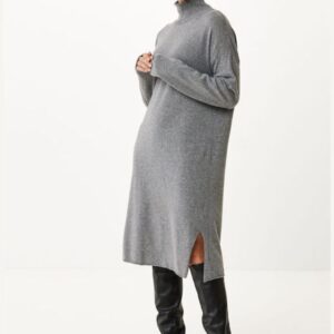 Mexx Fashion Midi All Day Φόρεμα Πλεκτό Γκρι