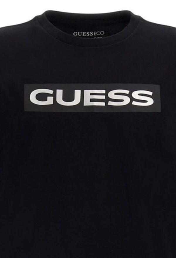 Guess Ανδρικό T-shirt Κοντομάνικο Μαύρο - Image 3