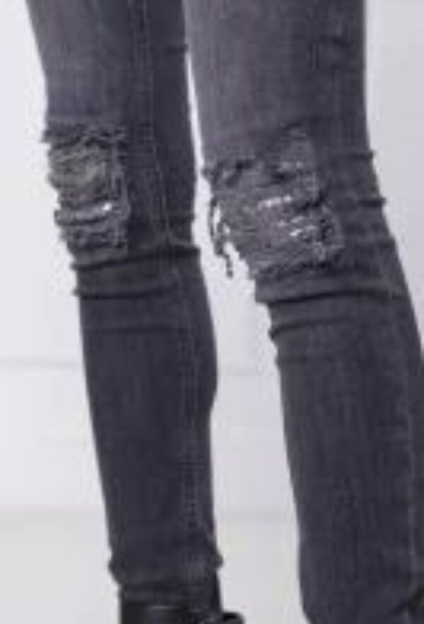 Liu Jo Γυναικείο Skinny Fit Τζιν Παντελόνι Γκρί Σκούρο - Image 3