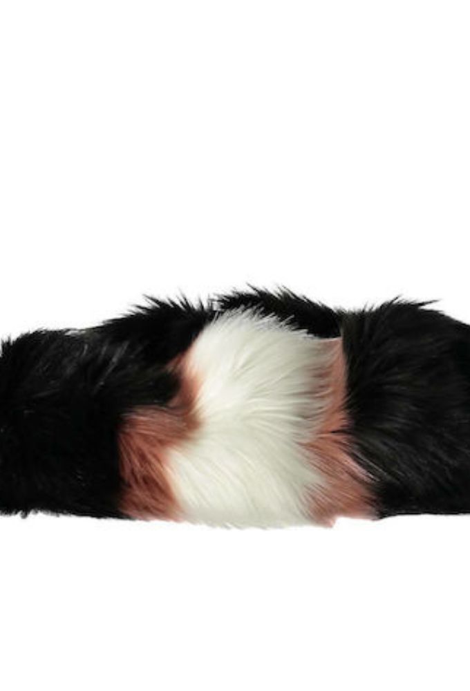 Liu Jo Γυναικείο Γούνινο Κασκόλ Μαύρο - Image 3