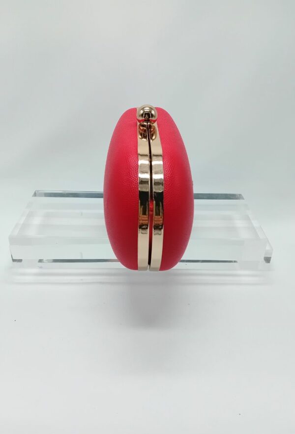 Fragola Κόκκινο Clutch Τσαντάκι με Χρυσή Αλυσίδα - Image 4