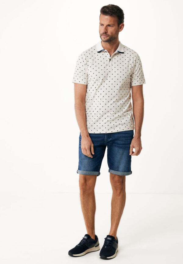Mexx Fashion Ανδρικό T-shirt Κοντομάνικο Polo Off White - Image 4