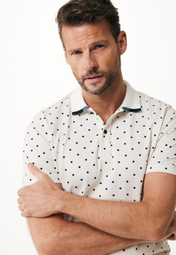 Mexx Fashion Ανδρικό T-shirt Κοντομάνικο Polo Off White - Image 3