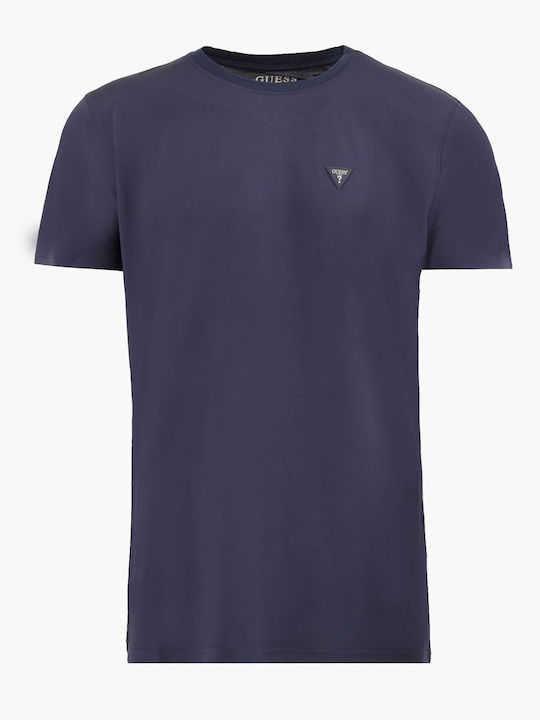 Guess Ανδρικό Αθλητικό T-shirt Κοντομάνικο Μπλέ