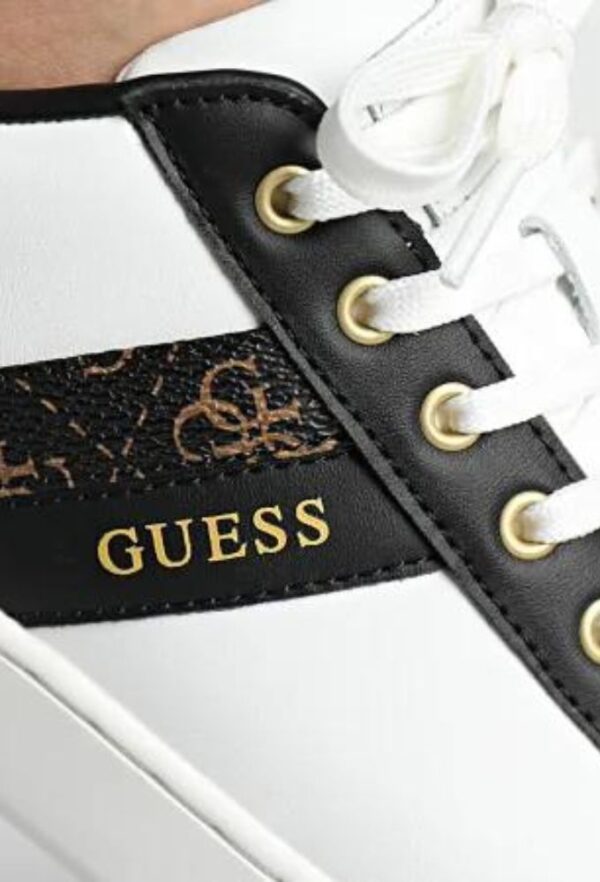 Guess Nola Ii Ανδρικά Sneakers Λευκά με Καφέ - Image 3