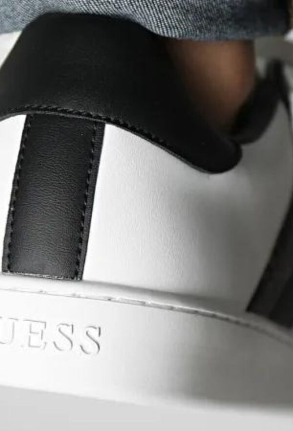 Guess Nola Ii Ανδρικά Sneakers Λευκά με Καφέ - Image 4