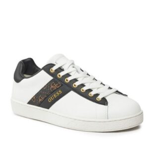 Guess Nola Ii Ανδρικά Sneakers Λευκά με Καφέ