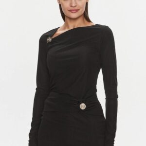 Guess Γυναικεία Μπλούζα Μακρυμάνικη Μαύρη Slim Fit