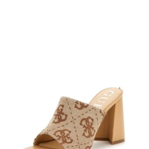 Guess Mules με Τακούνι σε Μπεζ Χρώμα