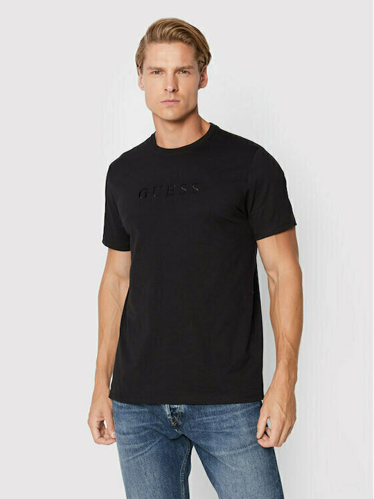 Guess Ανδρικό T-shirt Κοντομάνικο Μαύρο
