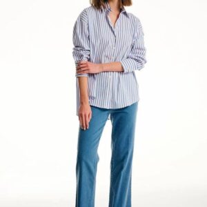 Forel Γυναικείο Jean Παντελόνι Crop Μπλέ Ανοιχτό