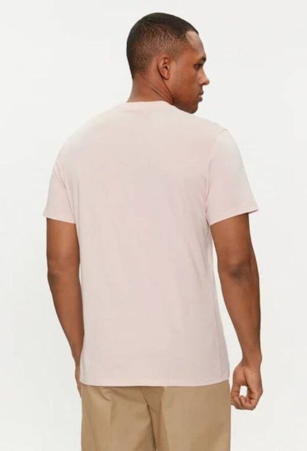 Guess Ανδρικό T-shirt Κοντομάνικο Ροζ - Image 4