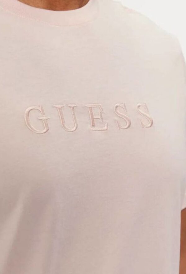 Guess Ανδρικό T-shirt Κοντομάνικο Ροζ - Image 2
