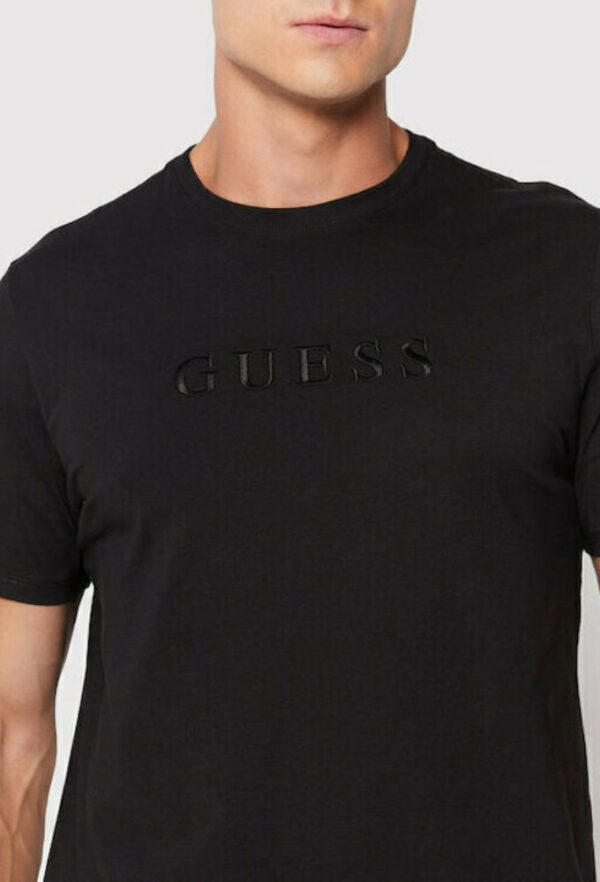 Guess Ανδρικό T-shirt Κοντομάνικο Μαύρο - Image 2