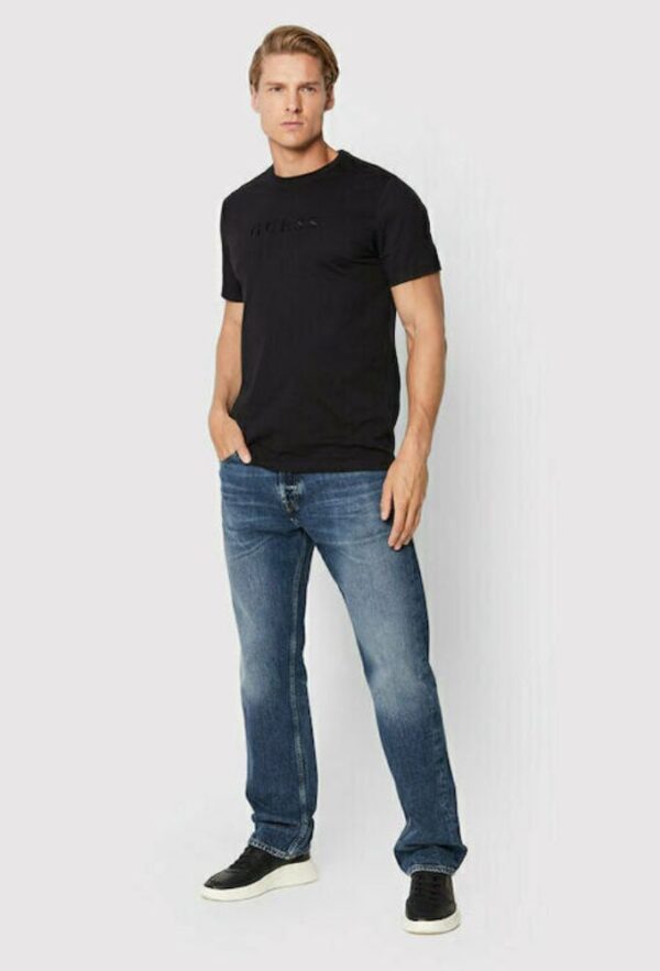 Guess Ανδρικό T-shirt Κοντομάνικο Μαύρο - Image 3