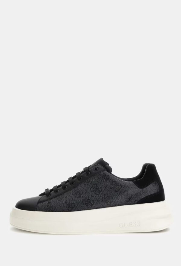 Guess Ανδρικά Sneakers Elba Μαύρα με Λογότυπο 4g - Image 2