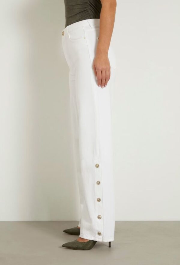 Guess Ψηλόμεσο Τζιν Παντελόνι Wide Leg Λευκό - Image 4
