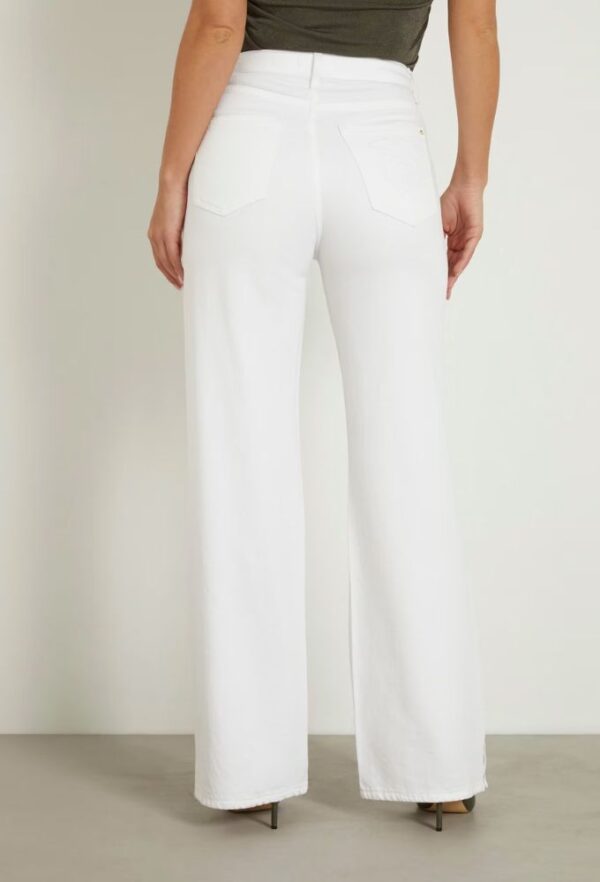 Guess Ψηλόμεσο Τζιν Παντελόνι Wide Leg Λευκό - Image 2