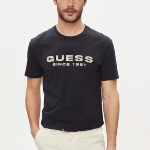 Guess Ανδρικό T-shirt Κοντομάνικο Navy Μπλε