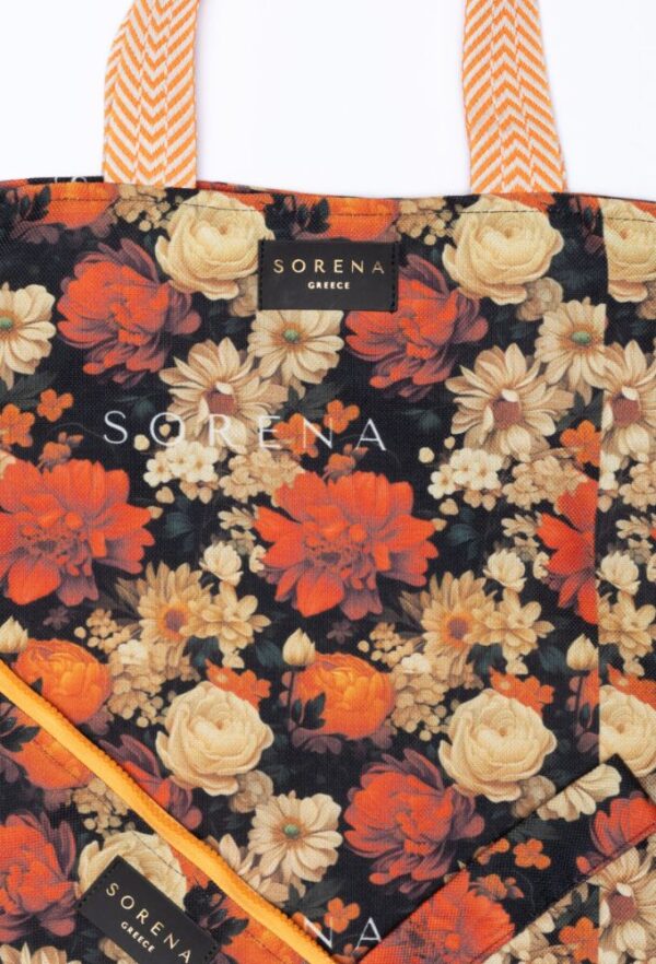Sorena Χειροποίητη Τσάντα Shopper Flowers - Image 2