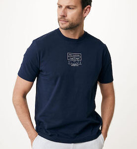 Mexx Fashion Ανδρικό T-shirt Navy Μπλε Μονόχρωμο