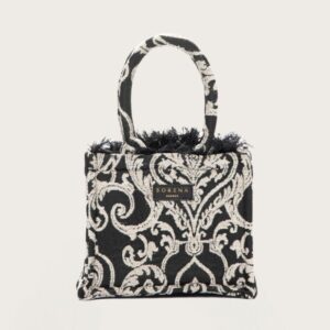 Sorena Χειροποίητo Τσαντάκι Dukas Mini Tote Bag Μαύρο