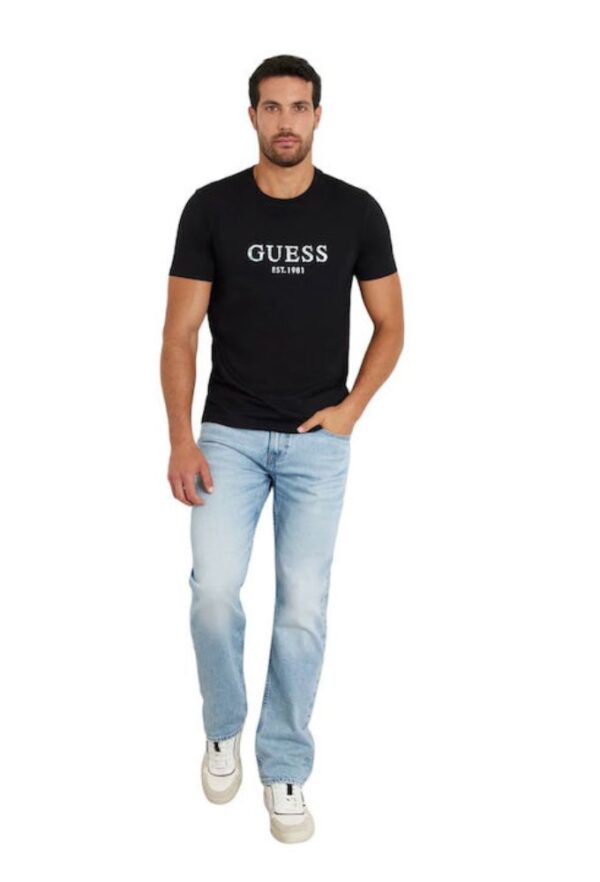Guess Ανδρικό T-shirt Κοντομάνικο Mαύρη - Image 2