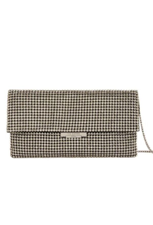 Ted Baker Γυναικείος Φάκελος Kristn Crystal Log 276903 Aσημί