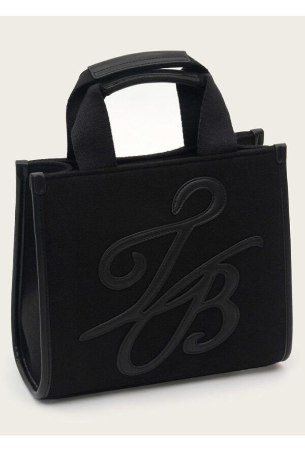 Ted Baker RAYLEA Script Medium Felt Tote Τσάντα Μαύρη - Image 4