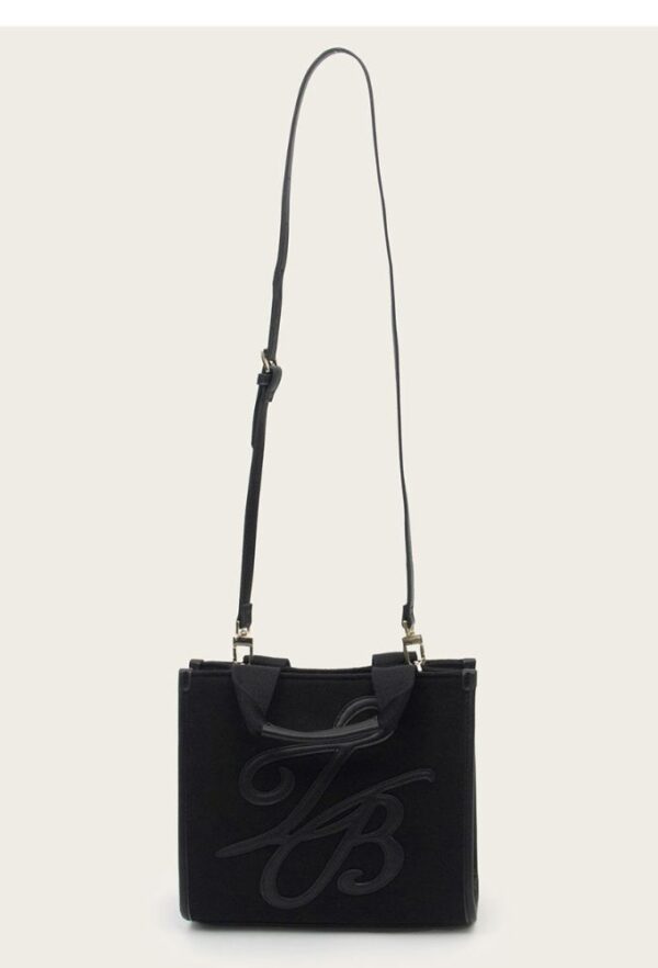 Ted Baker RAYLEA Script Medium Felt Tote Τσάντα Μαύρη - Image 3