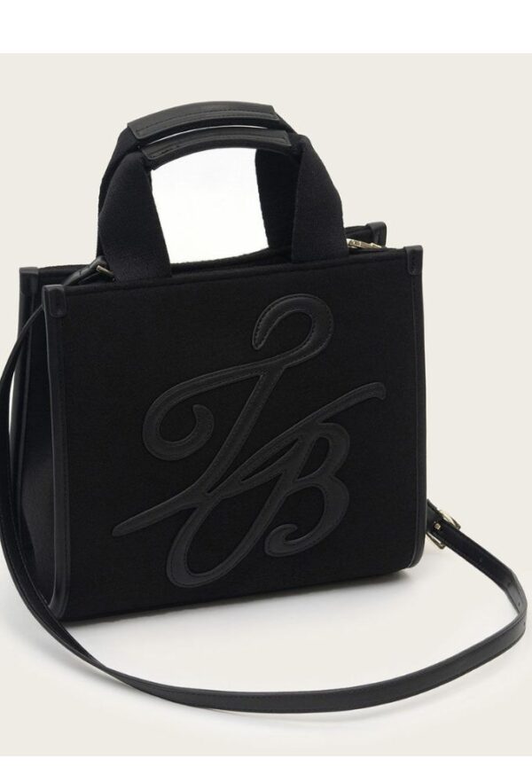 Ted Baker RAYLEA Script Medium Felt Tote Τσάντα Μαύρη - Image 2